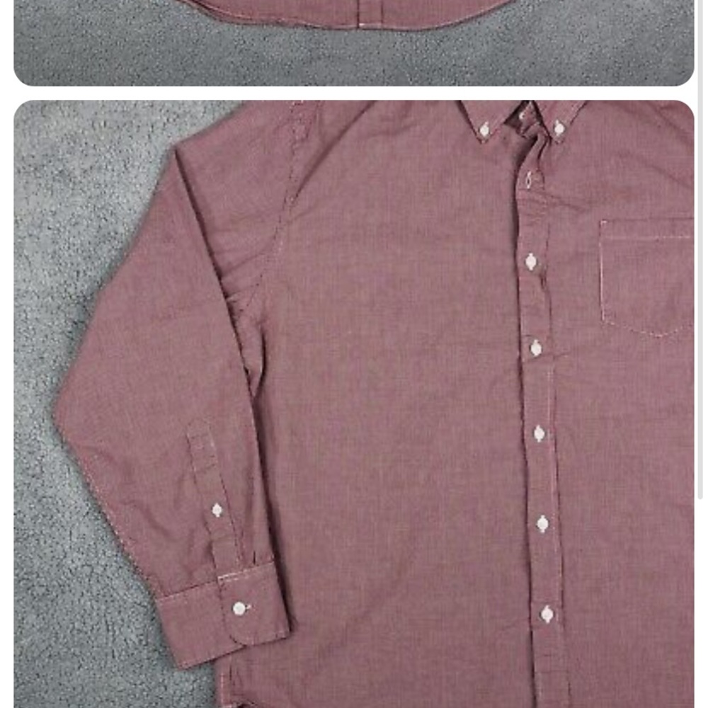 J. Crew Mercantile Shirt Mens Small Red button down Cotton Soft flex fabric
